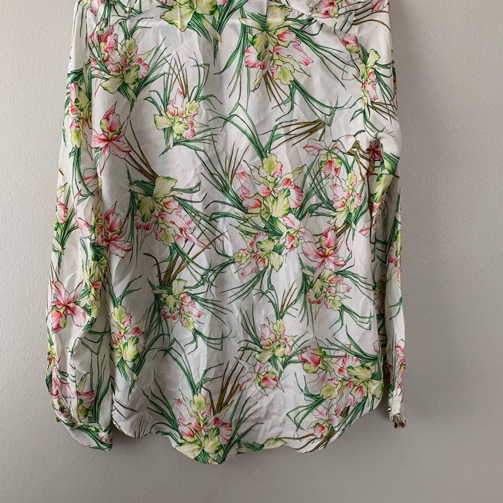 NWT Zara Woman button down floral shirt - Picture 8 of 8